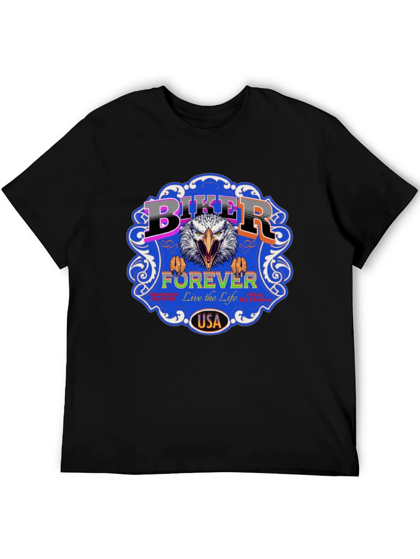 Biker Forever USA Eagle Graphic Tee