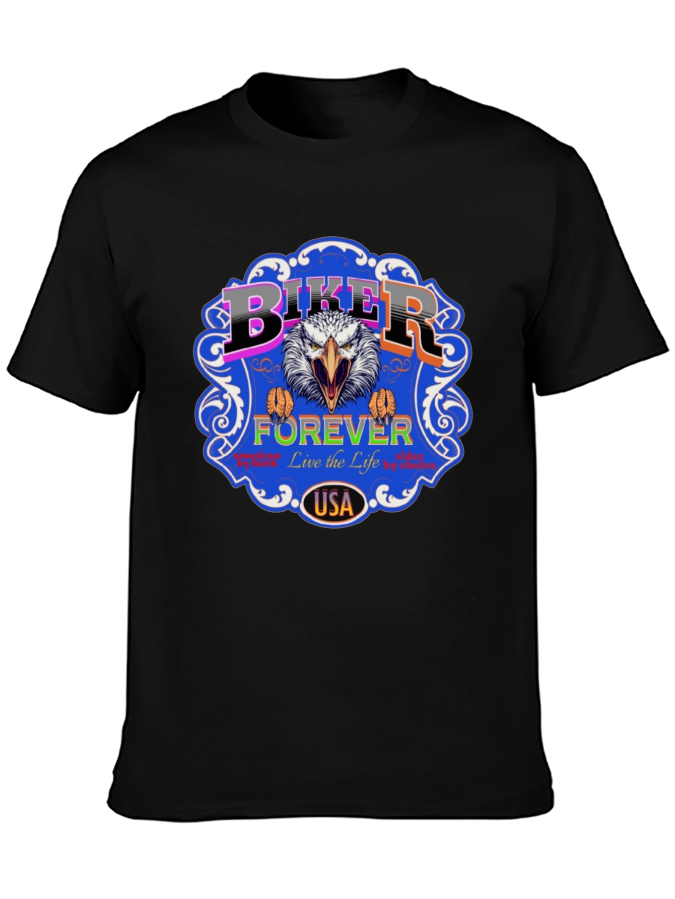 Biker Forever USA Eagle Graphic Tee