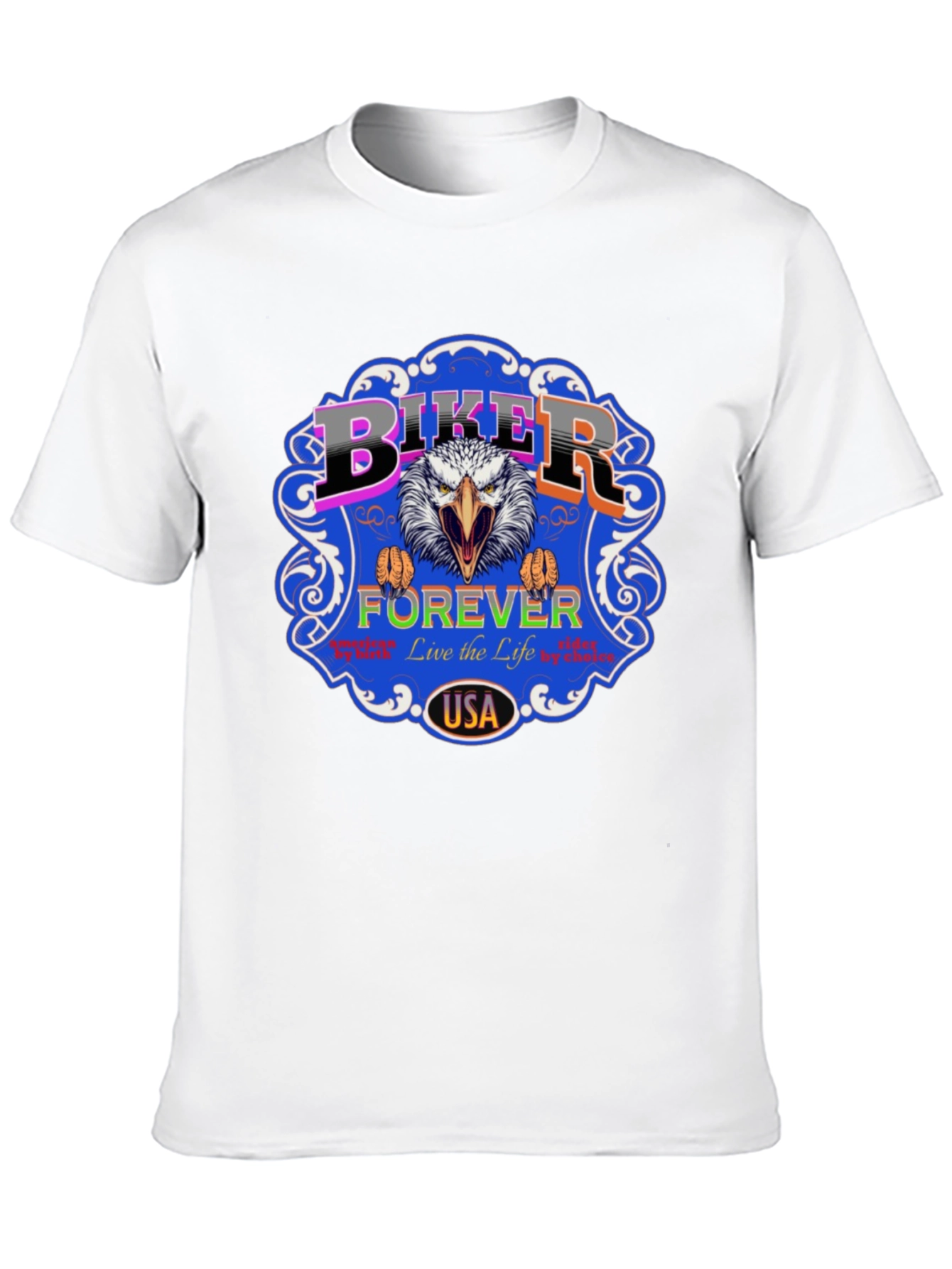 Biker Forever USA Eagle Graphic Tee