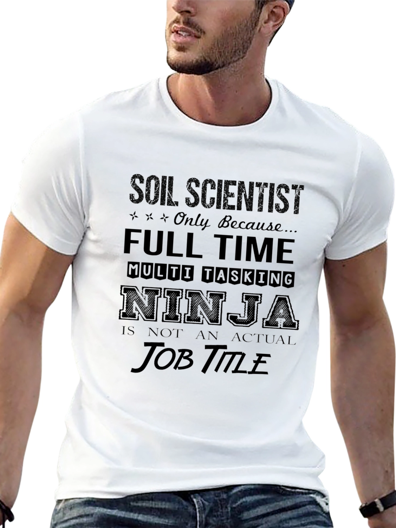 Soil Scientist Full Time Ninja Graphic T-Shirt