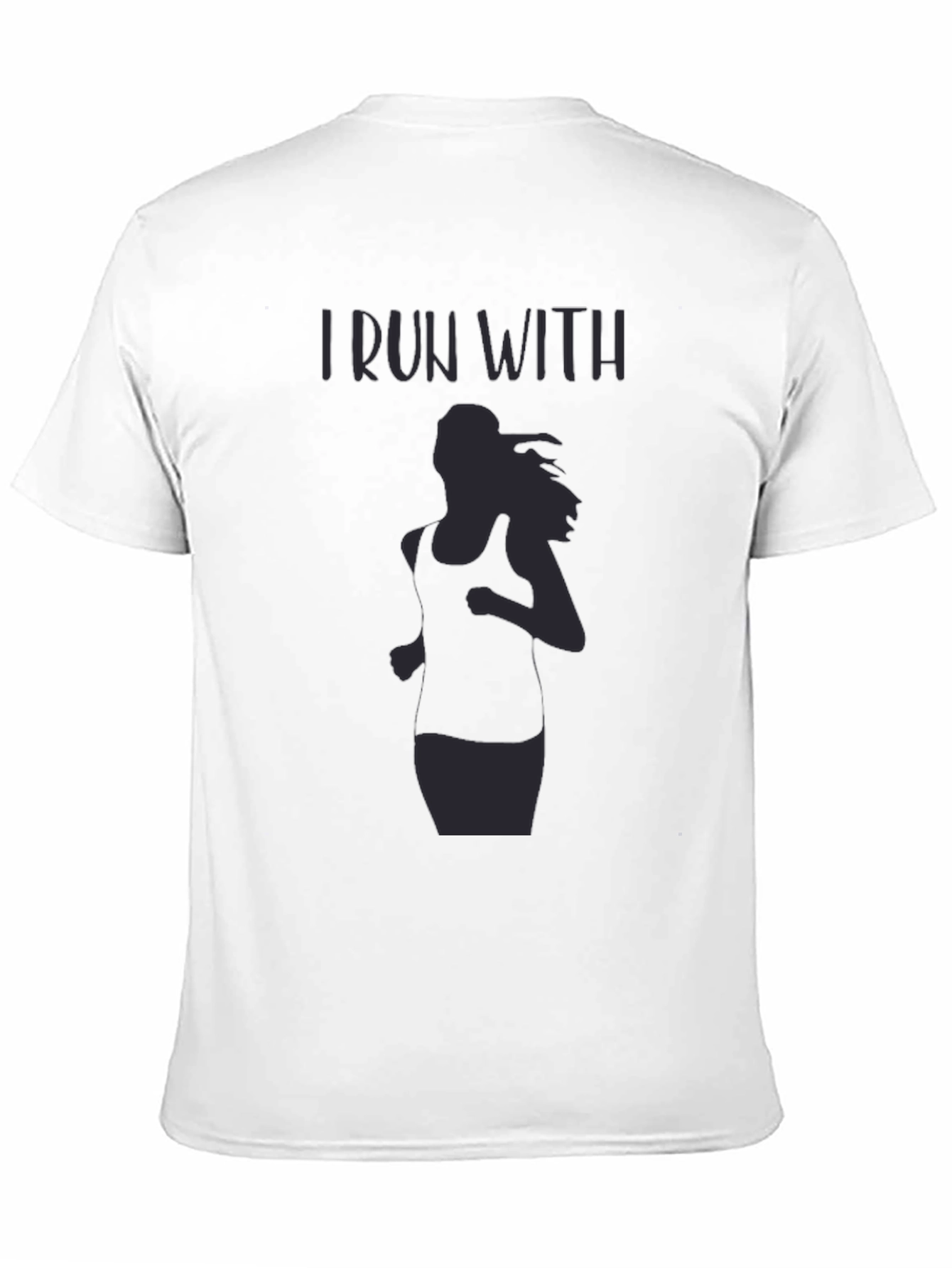 I Run With Womens Running Graphic Tee