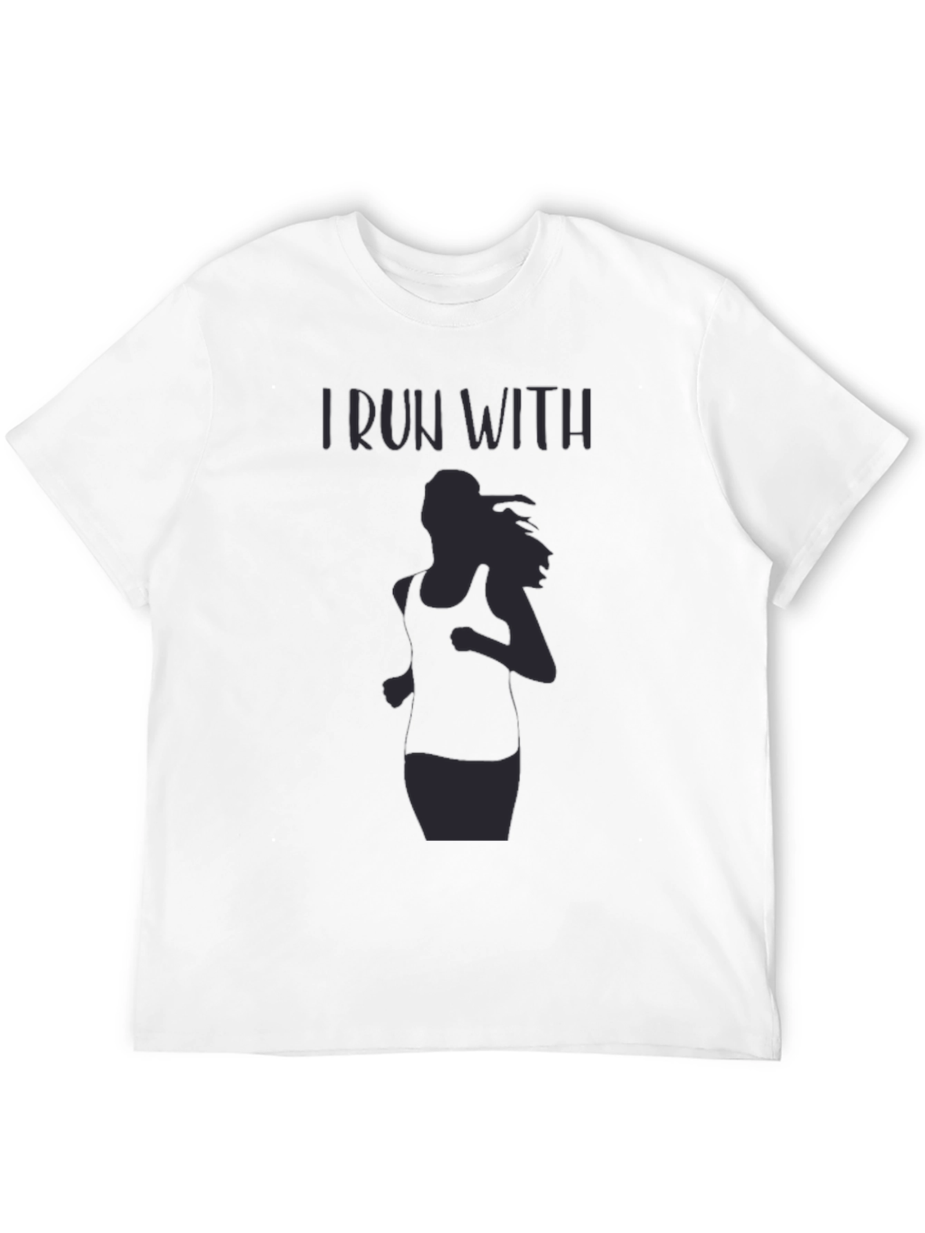 I Run With Womens Running Graphic Tee