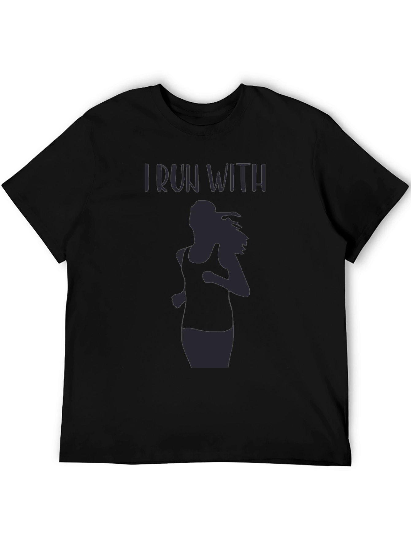 I Run With Womens Running Graphic Tee