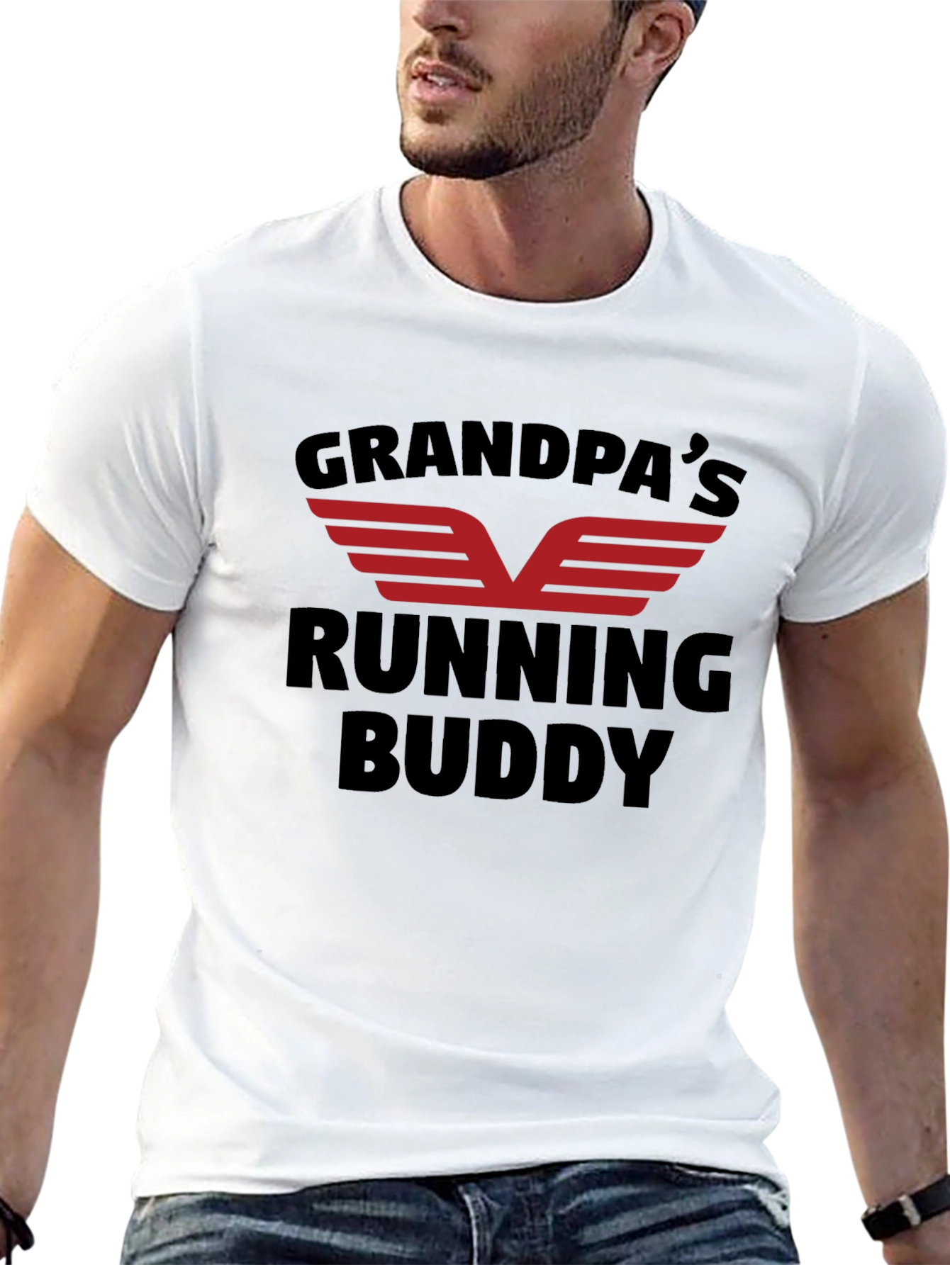 Grandpas Running Buddy Black T-Shirt