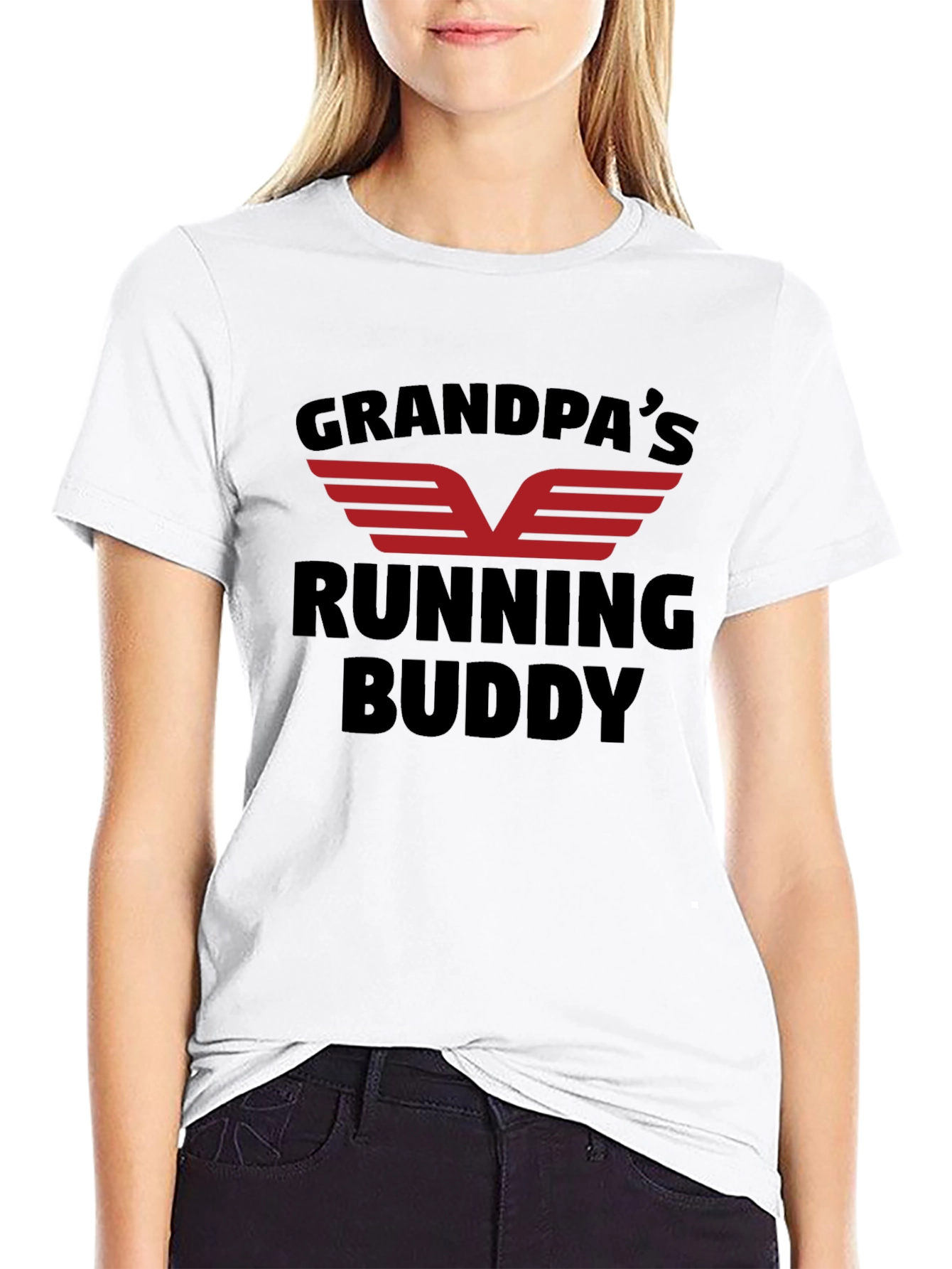 Grandpas Running Buddy Black T-Shirt