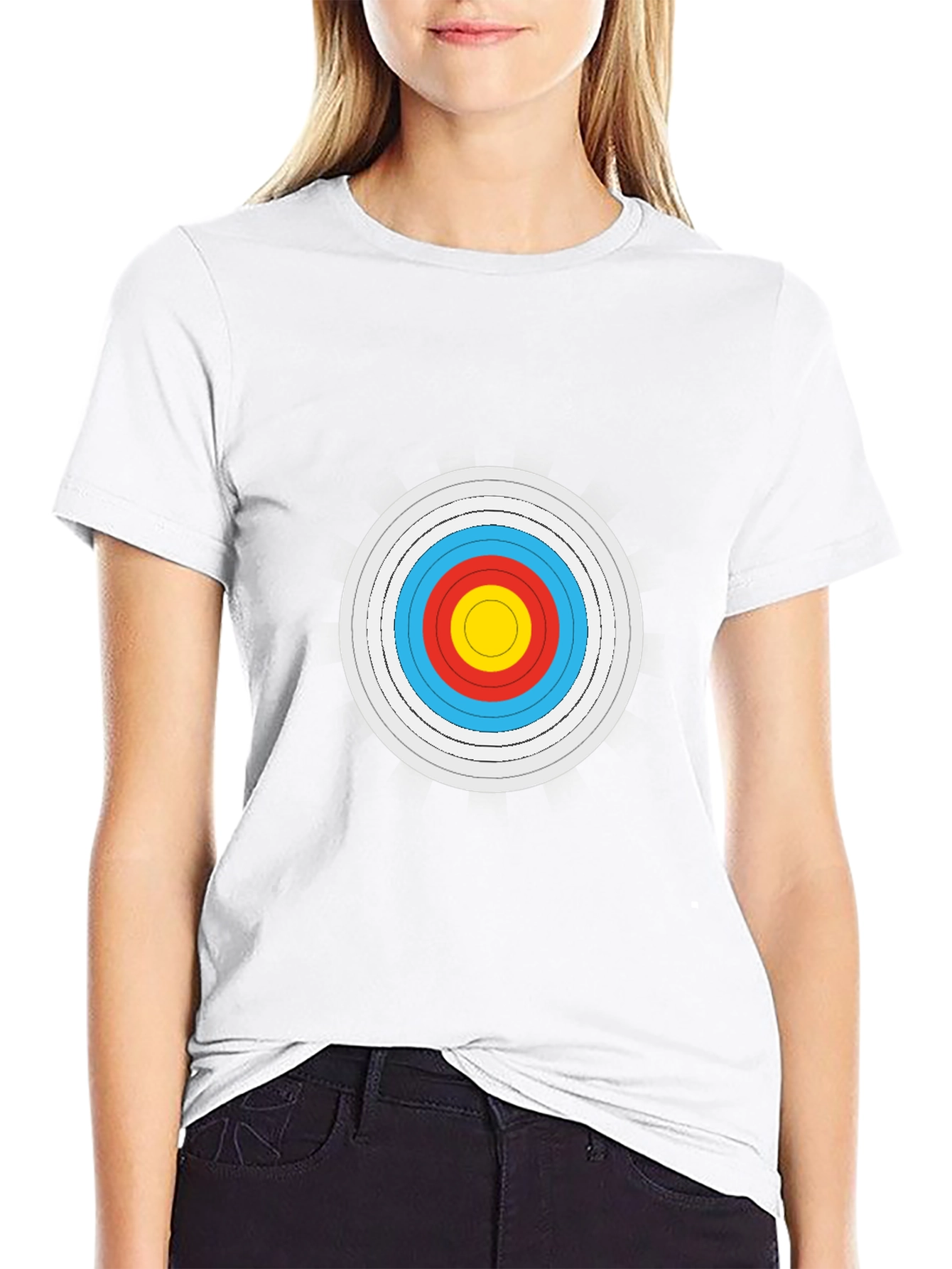 Archery Target Graphic Tee - Black Cotton Comfort