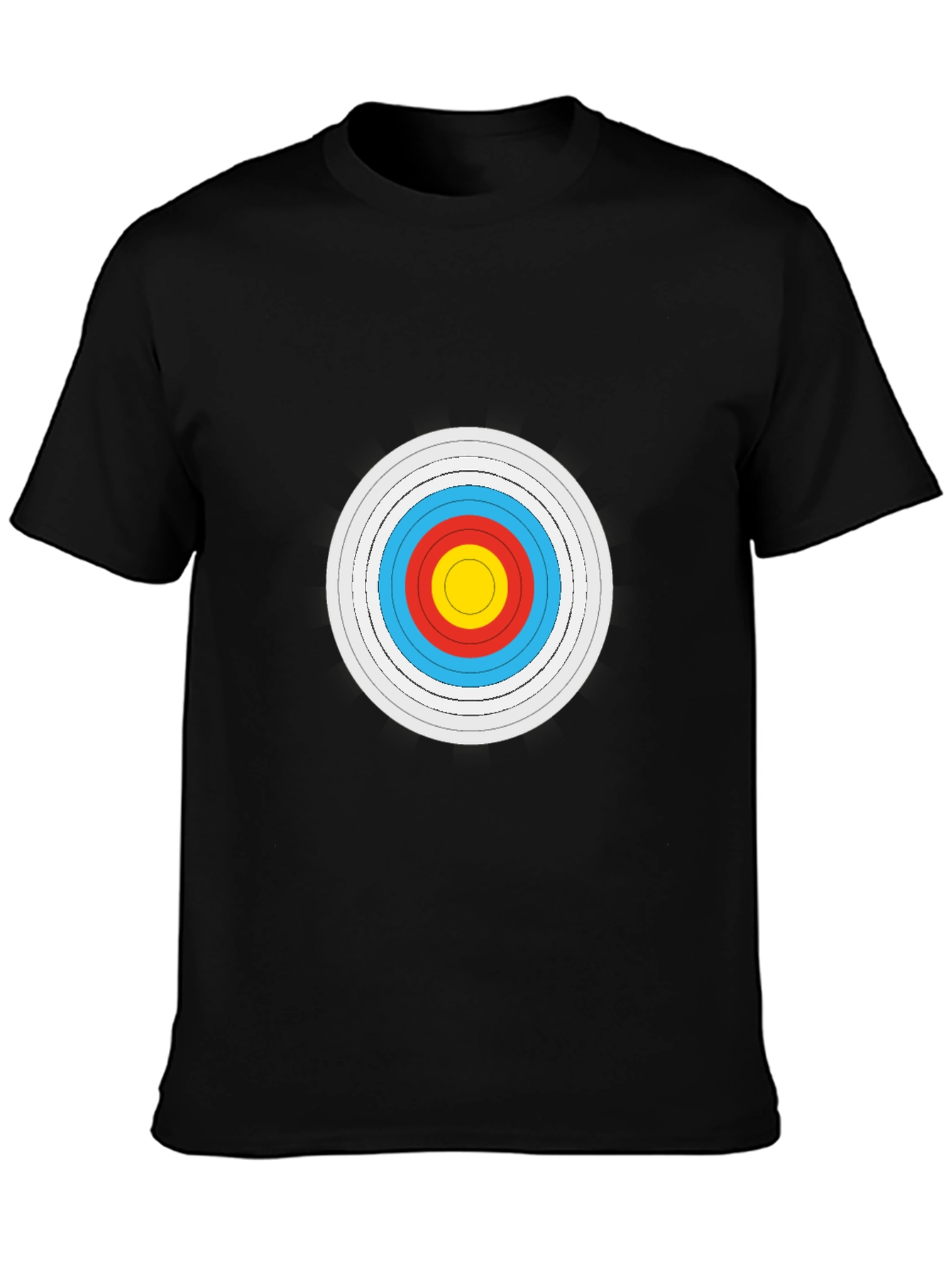 Archery Target Graphic Tee - Black Cotton Comfort