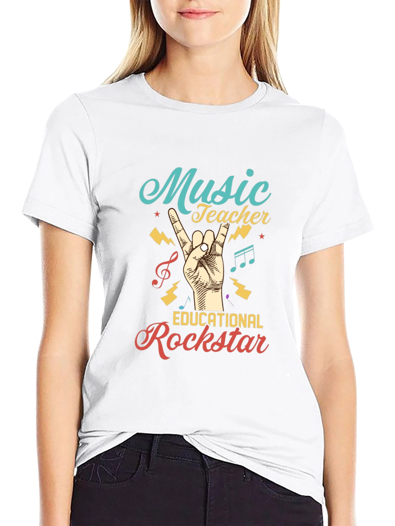Music Teacher Rockstar Graphic Tee