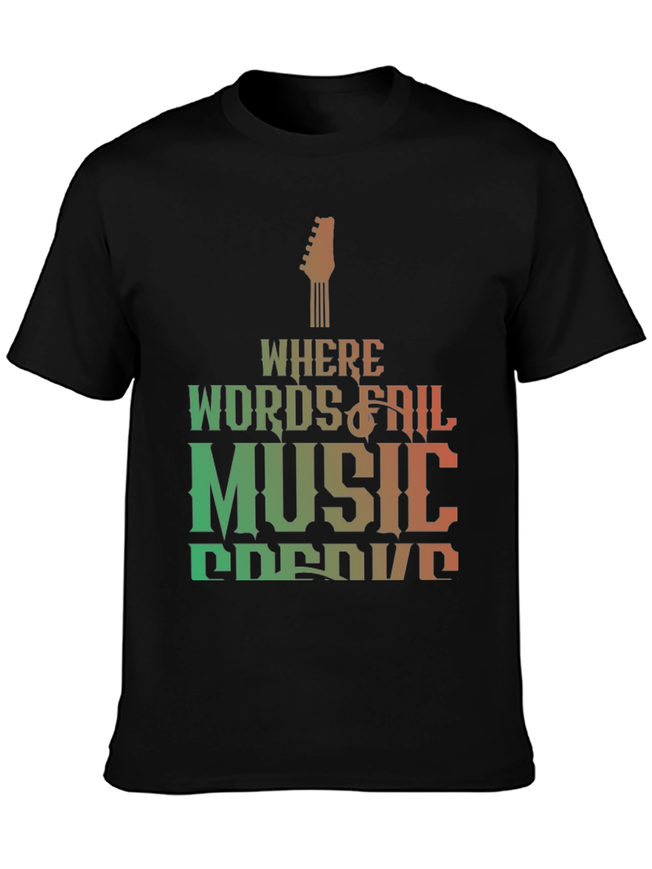 Music Speaks T-Shirt - Where Words Fail Design