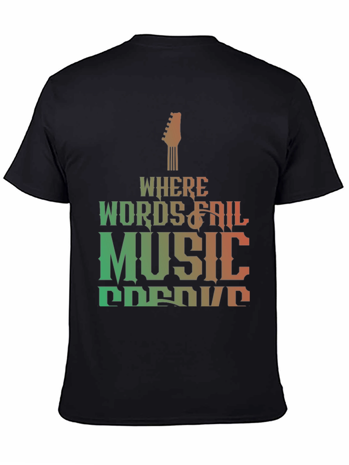 Music Speaks T-Shirt - Where Words Fail Design