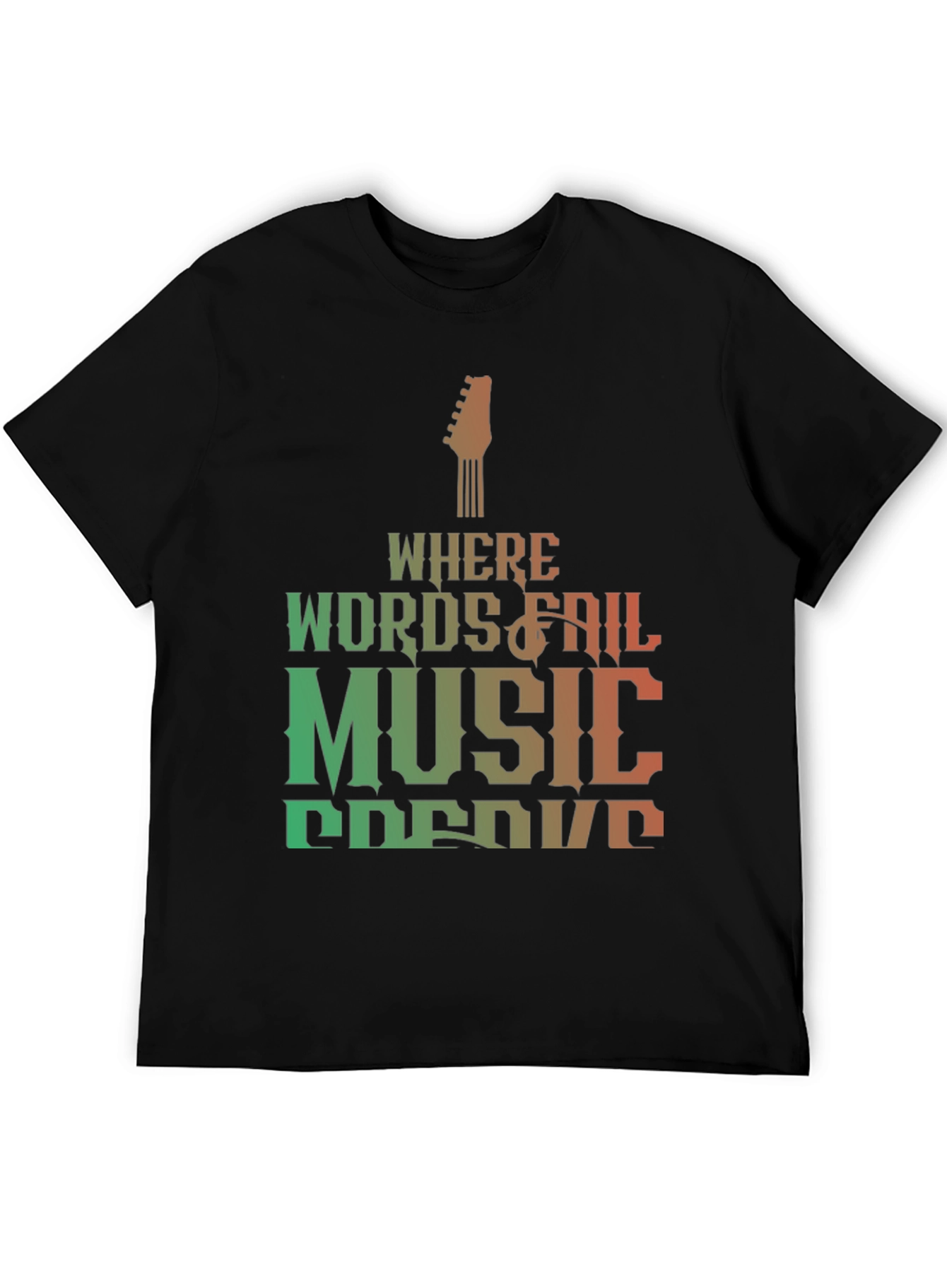 Music Speaks T-Shirt - Where Words Fail Design