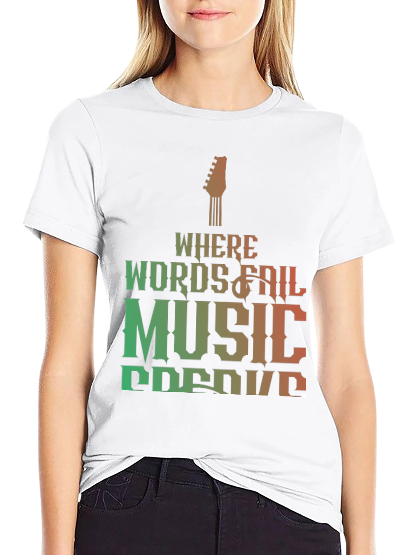 Music Speaks T-Shirt - Where Words Fail Design