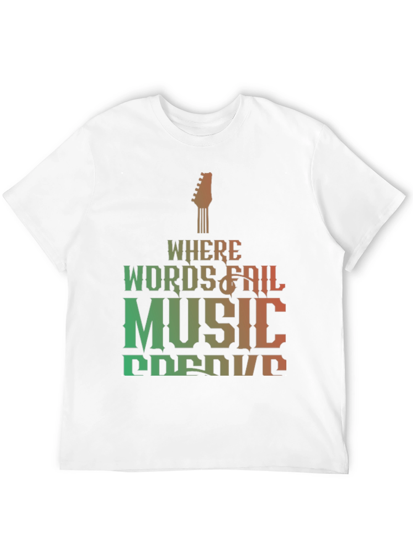 Music Speaks T-Shirt - Where Words Fail Design