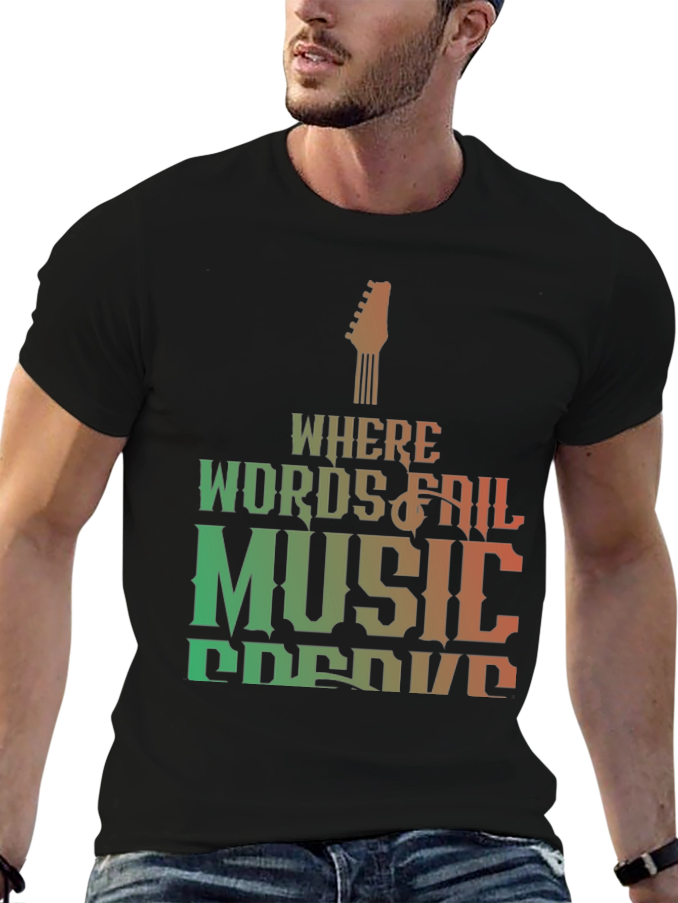 Music Speaks T-Shirt - Where Words Fail Design