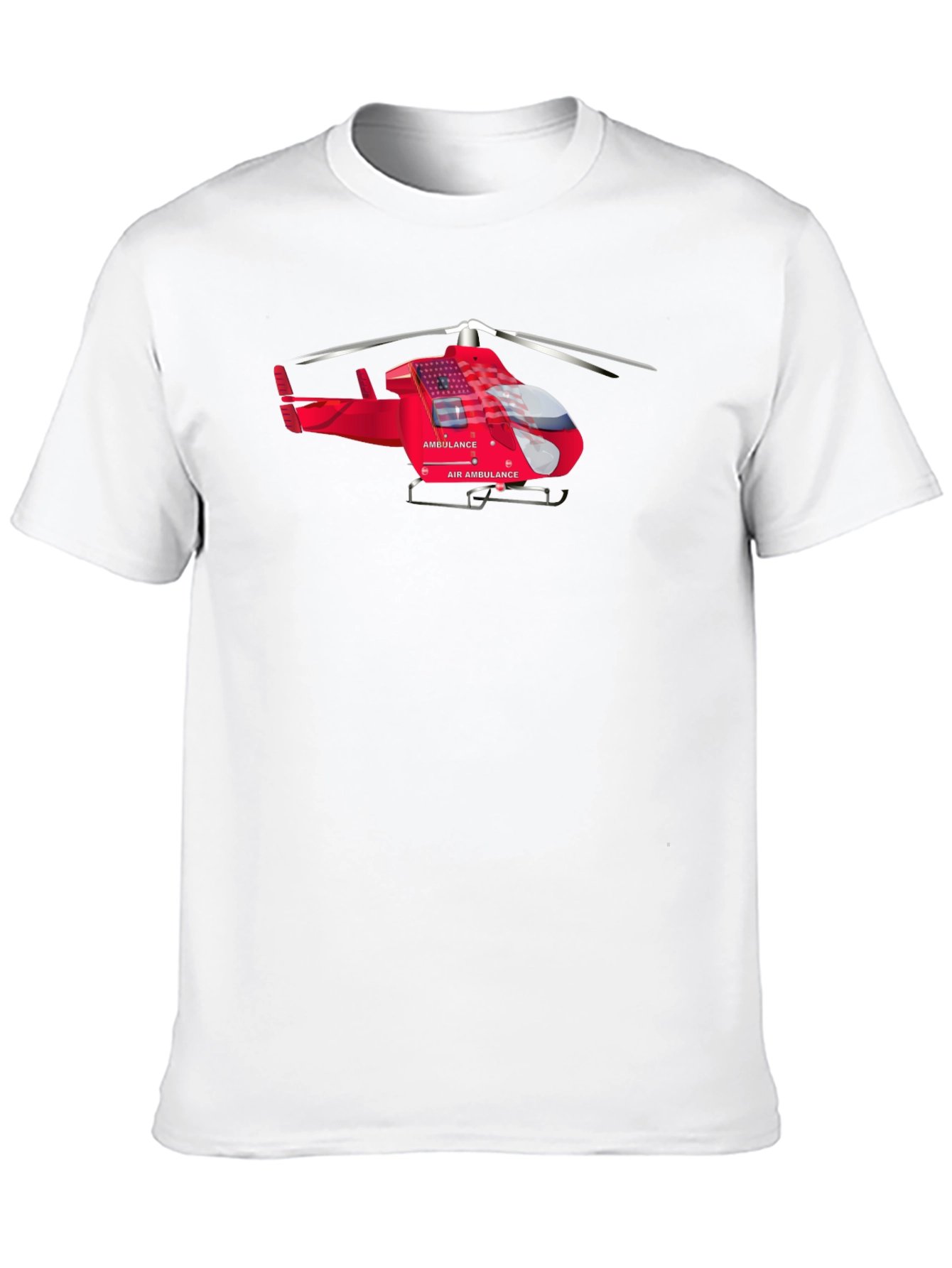 Air Ambulance Helicopter Graphic Tee - Black
