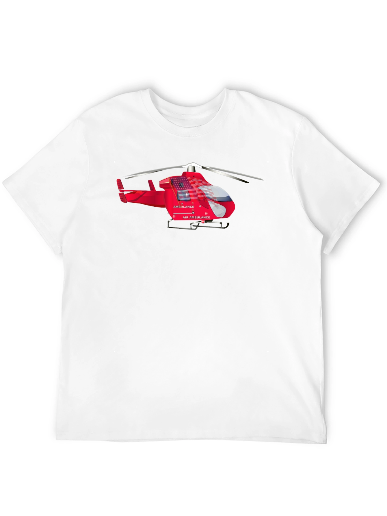 Air Ambulance Helicopter Graphic Tee - Black