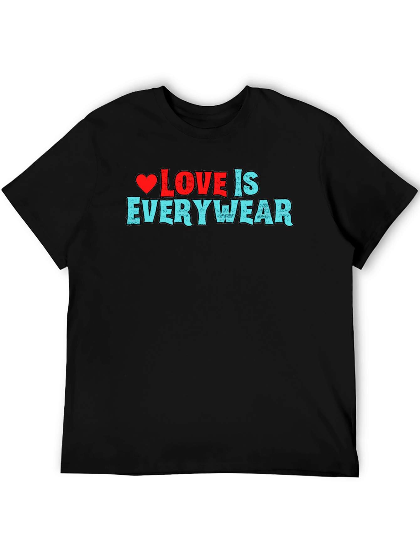 Love is Everywear Black Graphic Tee