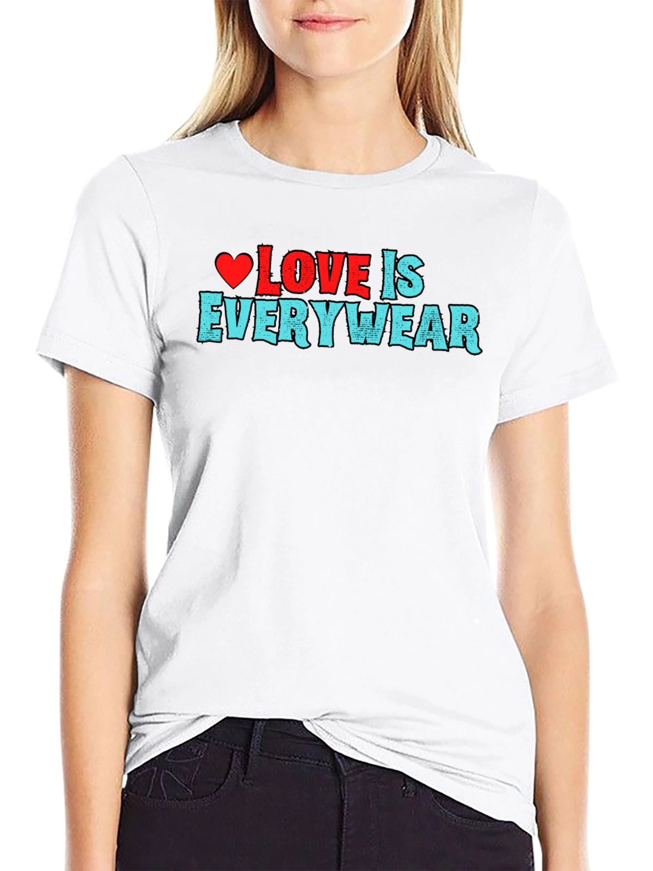 Love is Everywear Black Graphic Tee