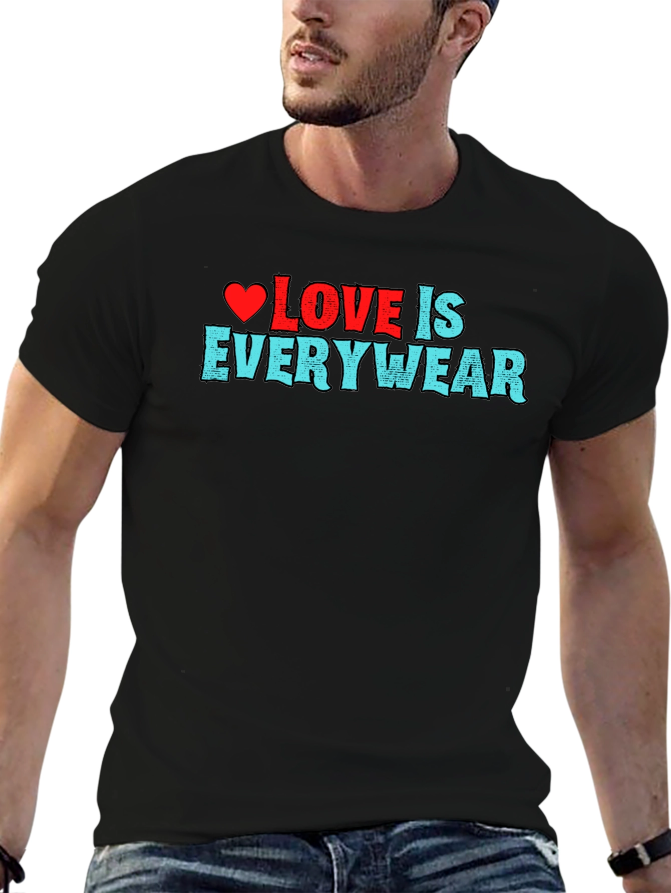 Love is Everywear Black Graphic Tee