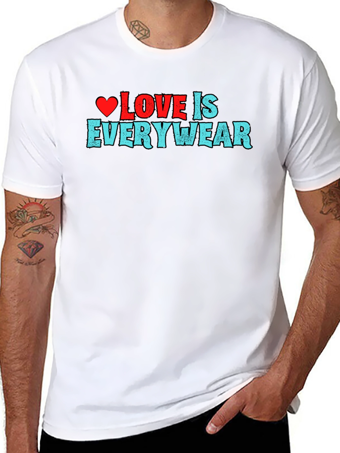 Love is Everywear Black Graphic Tee