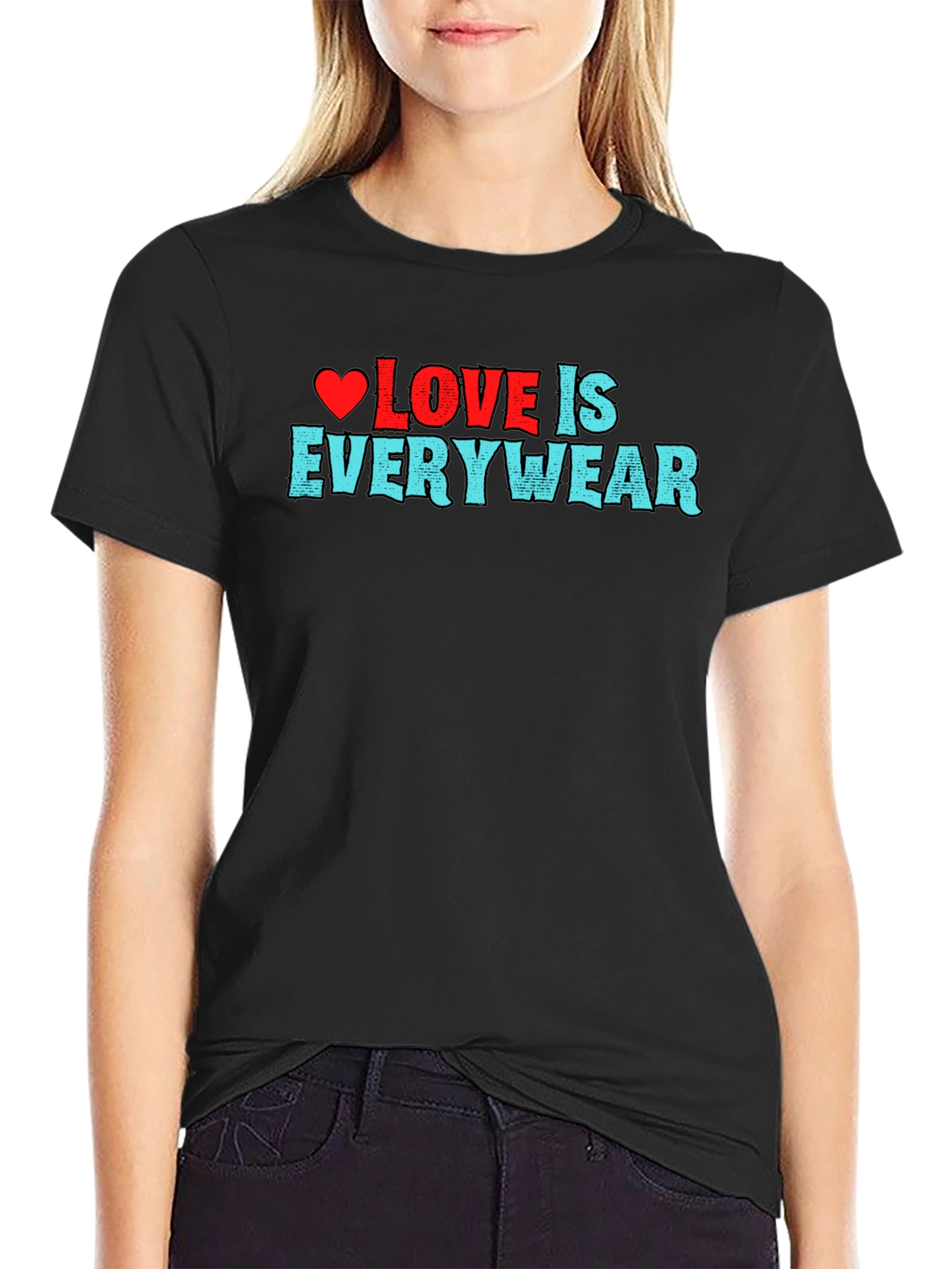 Love is Everywear Black Graphic Tee