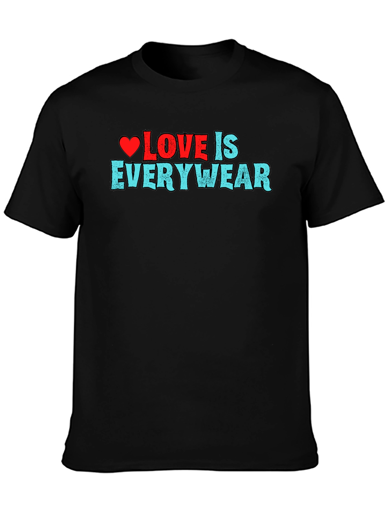 Love is Everywear Black Graphic Tee