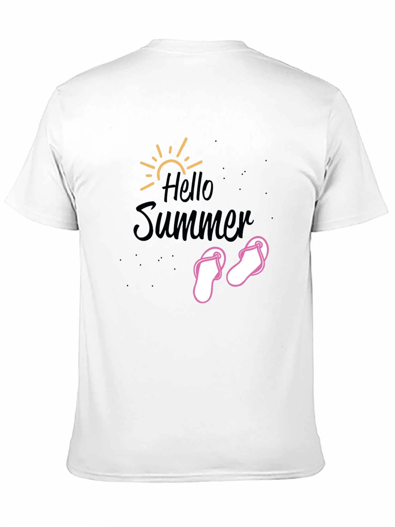 Hello Summer T-Shirt - Black Cotton Tee