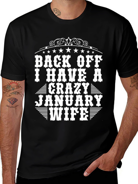 Crazy January Wife Graphic Tee