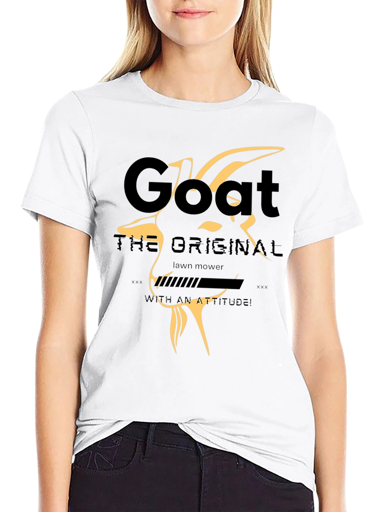 Goat Lawn Mower T-Shirt - With an Attitude!
