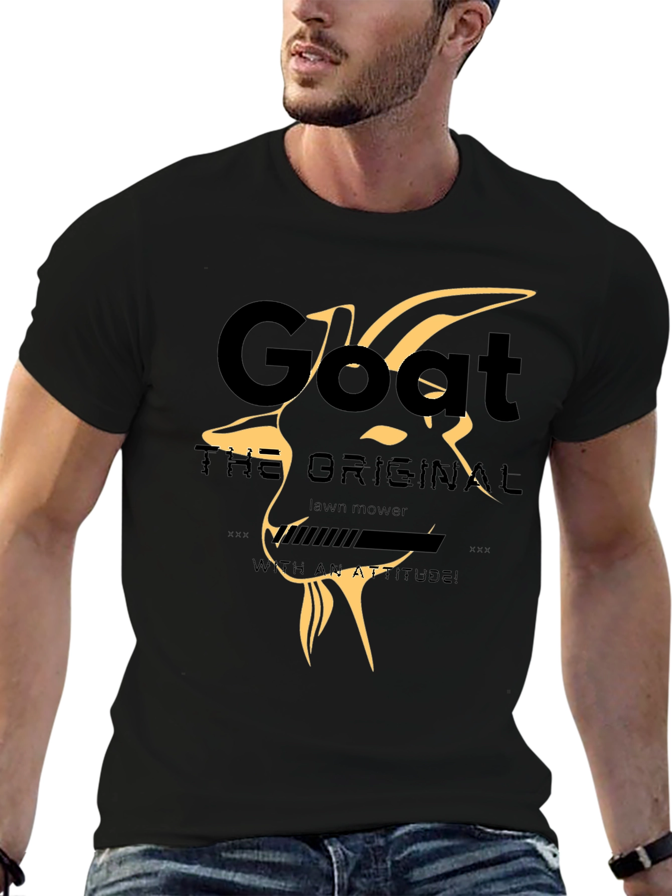 Goat Lawn Mower T-Shirt - With an Attitude!