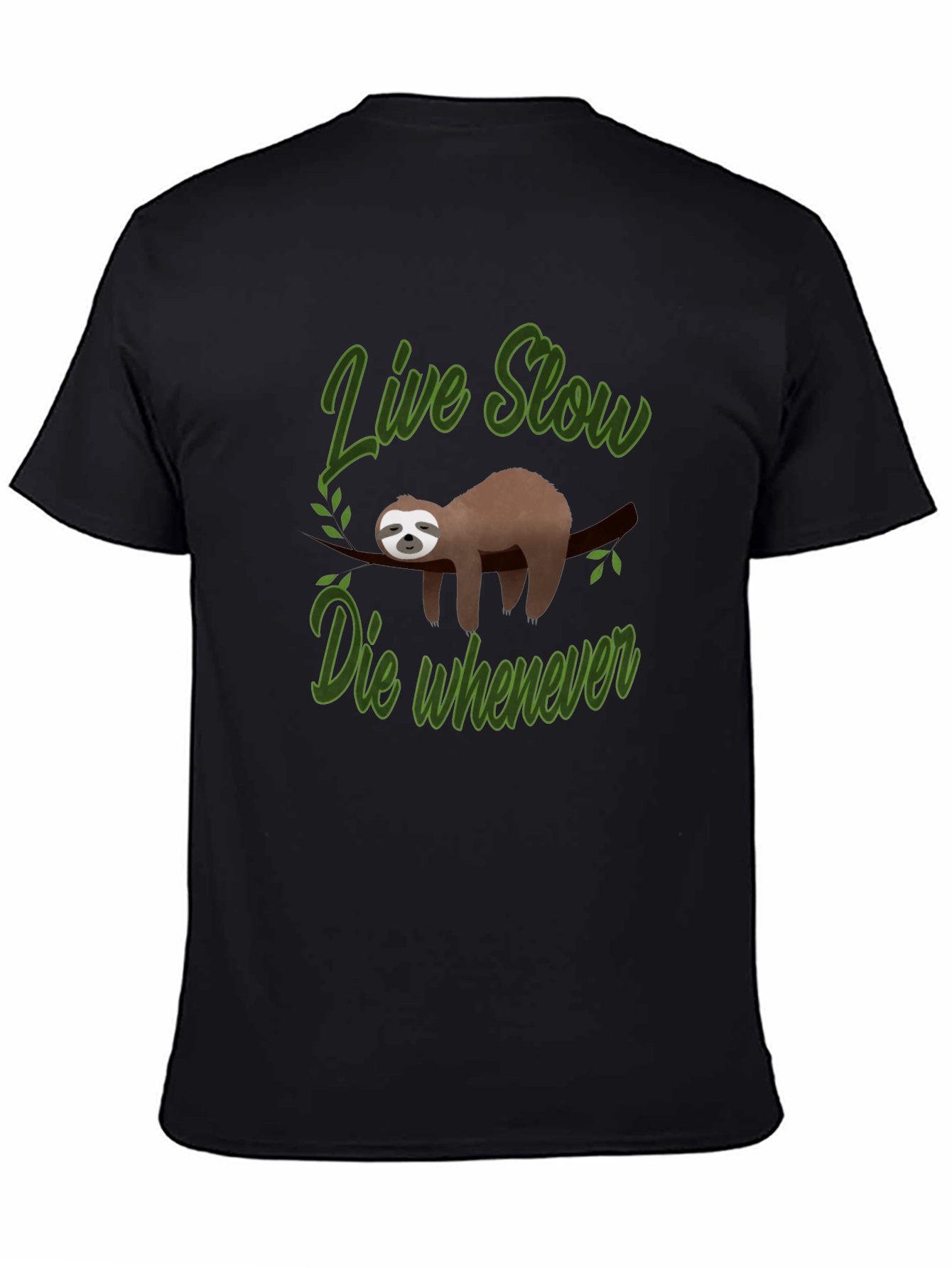 Live Slow Sloth Graphic Tee