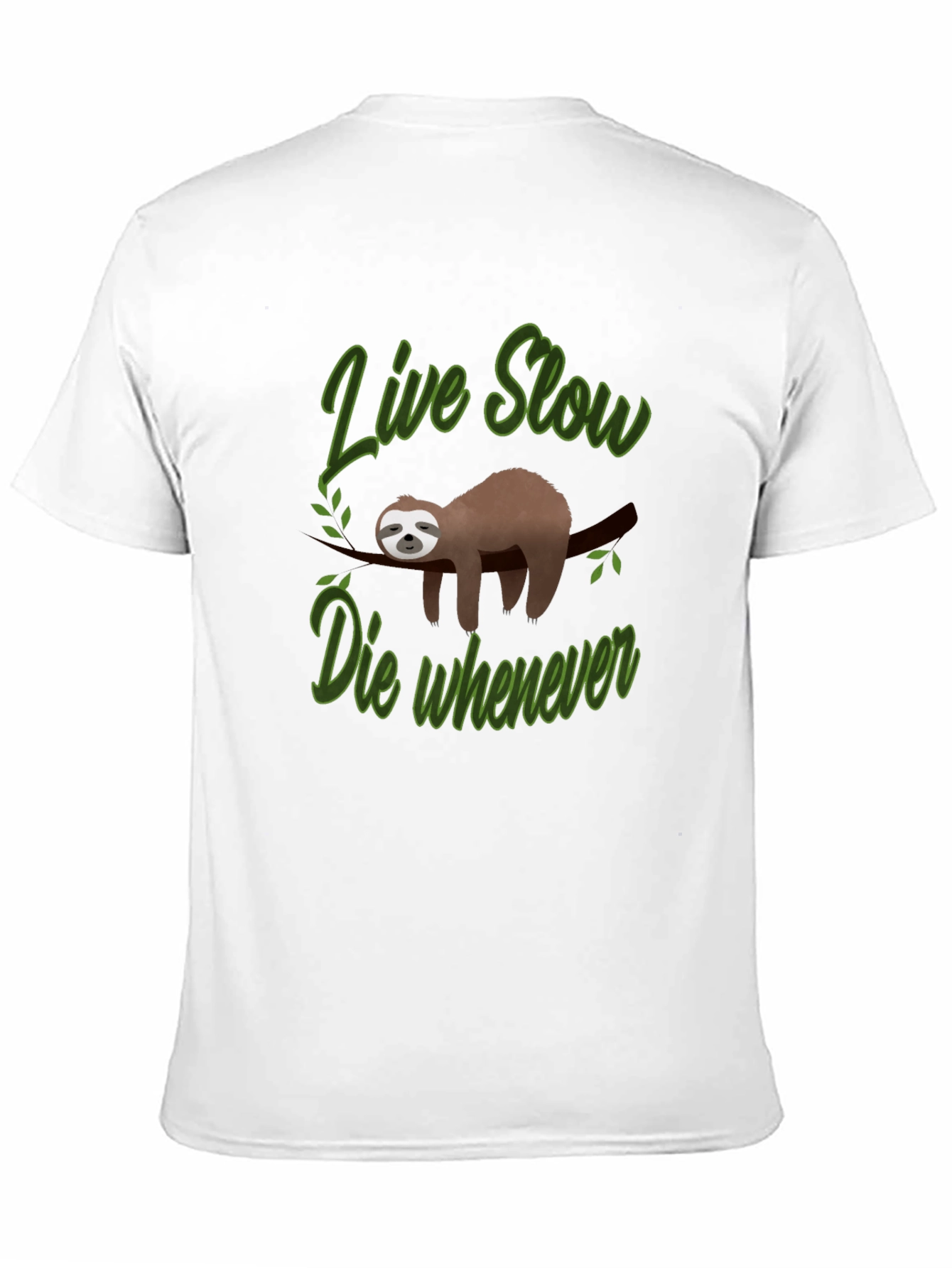 Live Slow Sloth Graphic Tee