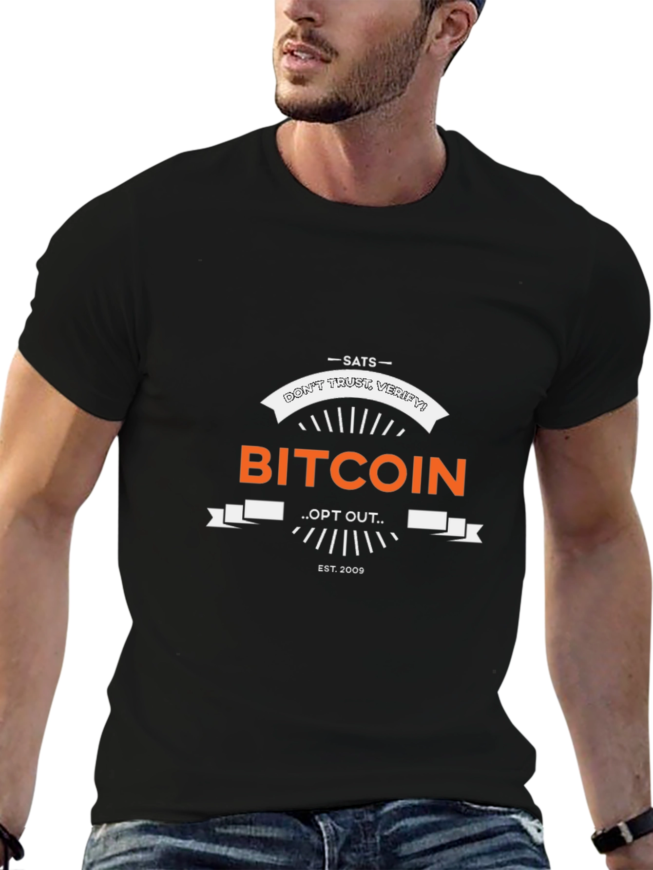 Bitcoin Dont Trust Verify! Black T-Shirt