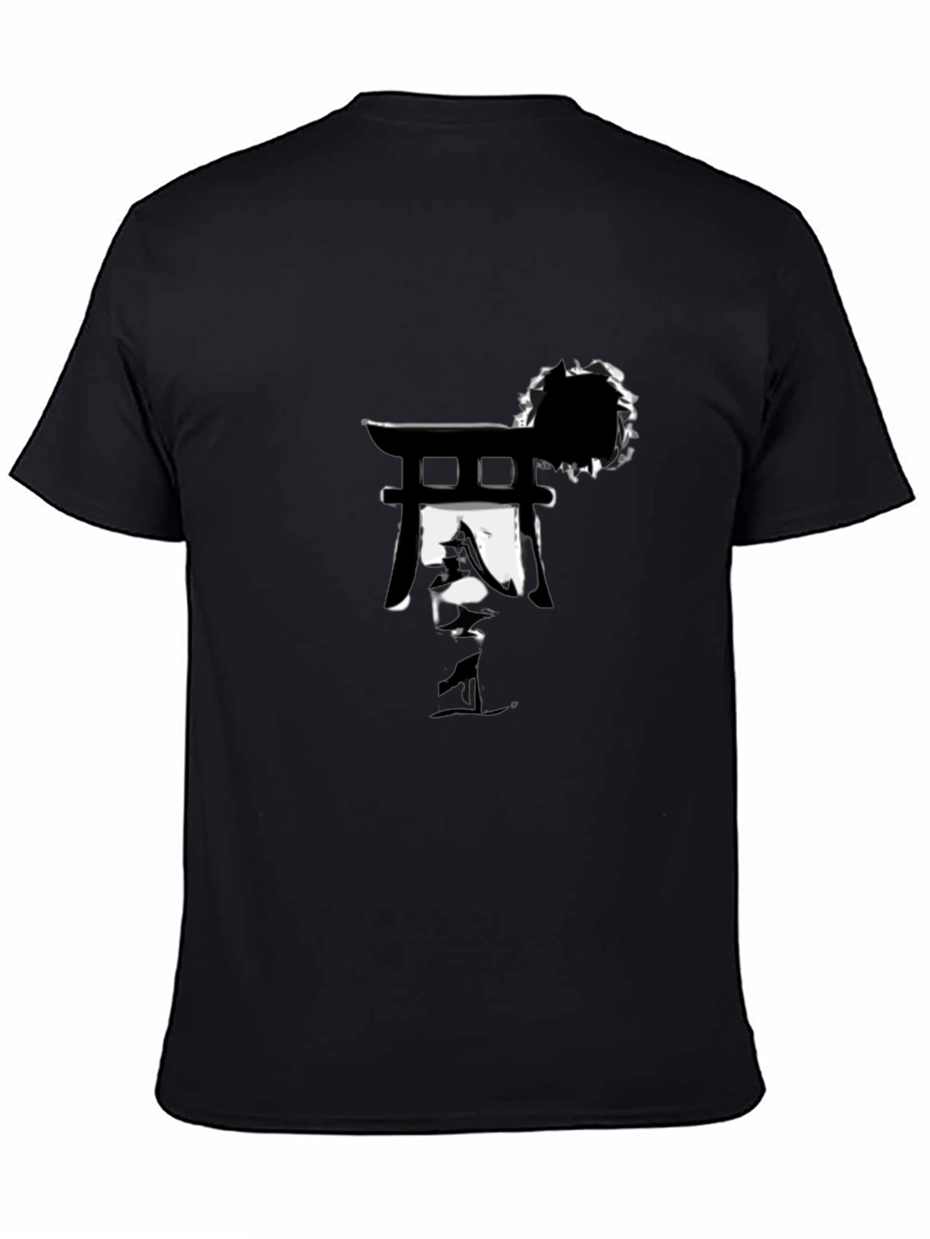 Modern Graphic Tee - Japanese Gate & Sun Design