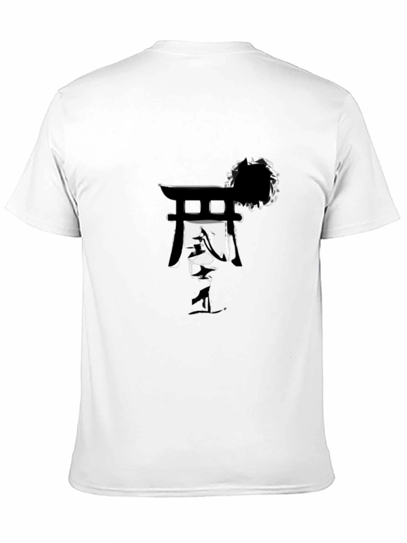 Modern Graphic Tee - Japanese Gate & Sun Design