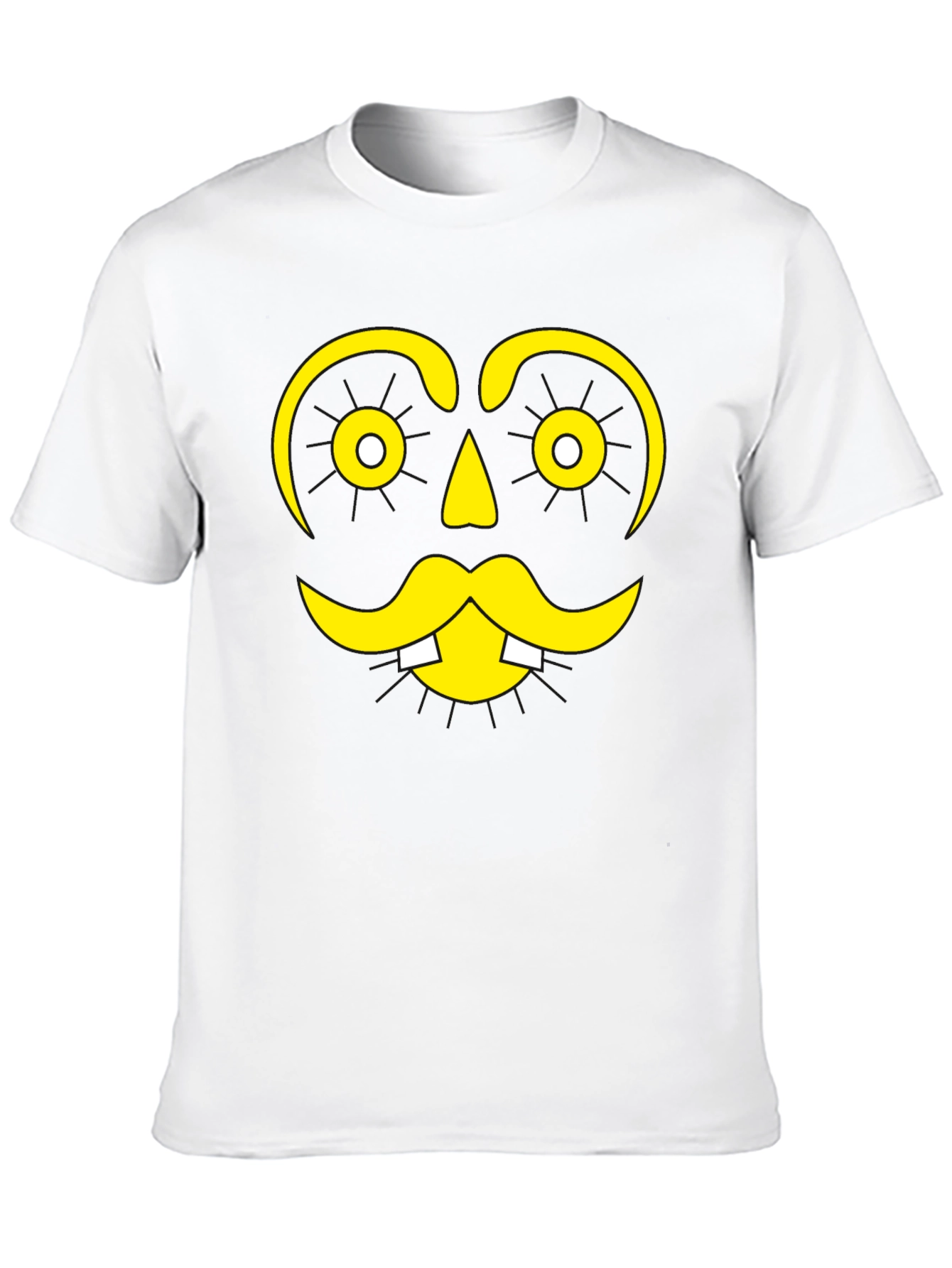 Funny Face Graphic Tee - Black Cotton T-Shirt