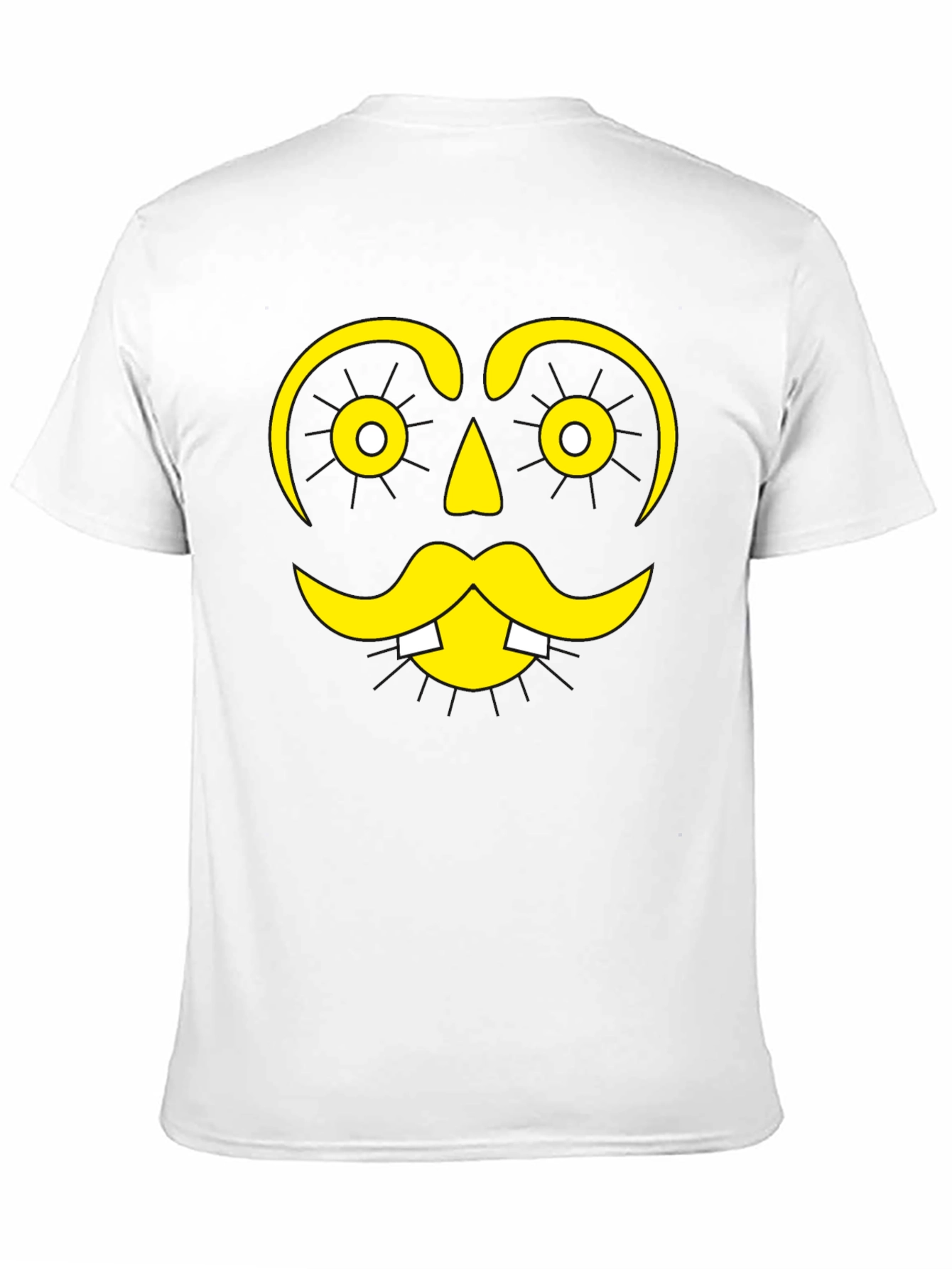 Funny Face Graphic Tee - Black Cotton T-Shirt