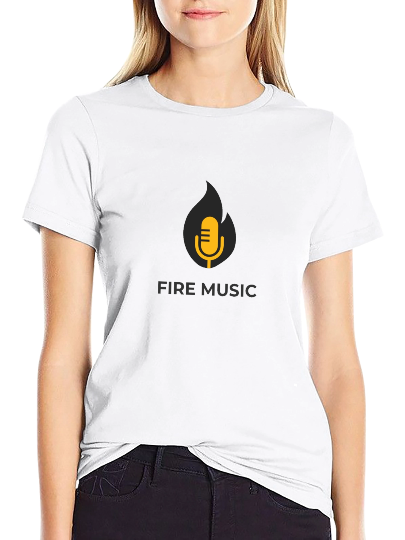 Fire Music T-Shirt - Black Graphic Tee