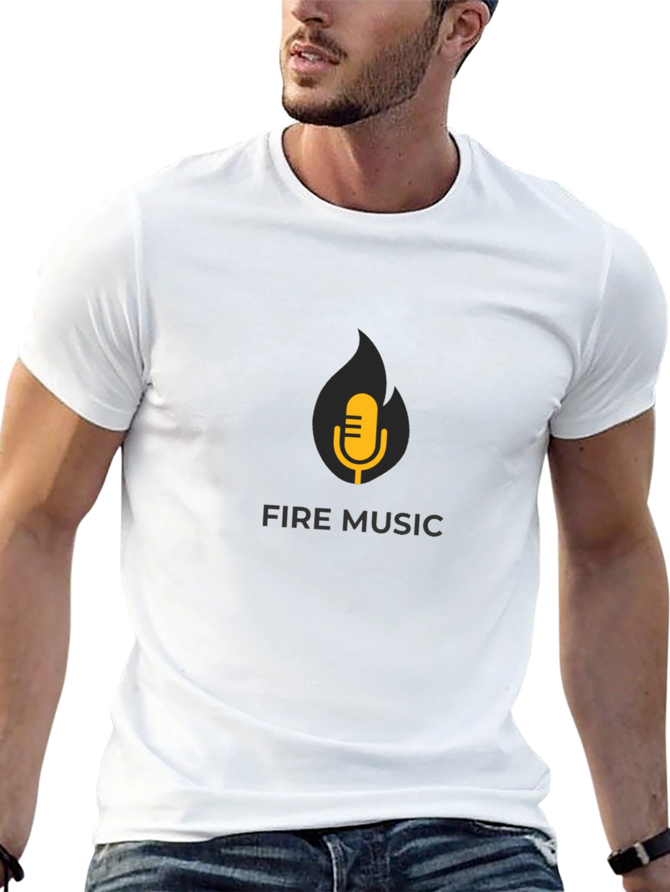 Fire Music T-Shirt - Black Graphic Tee