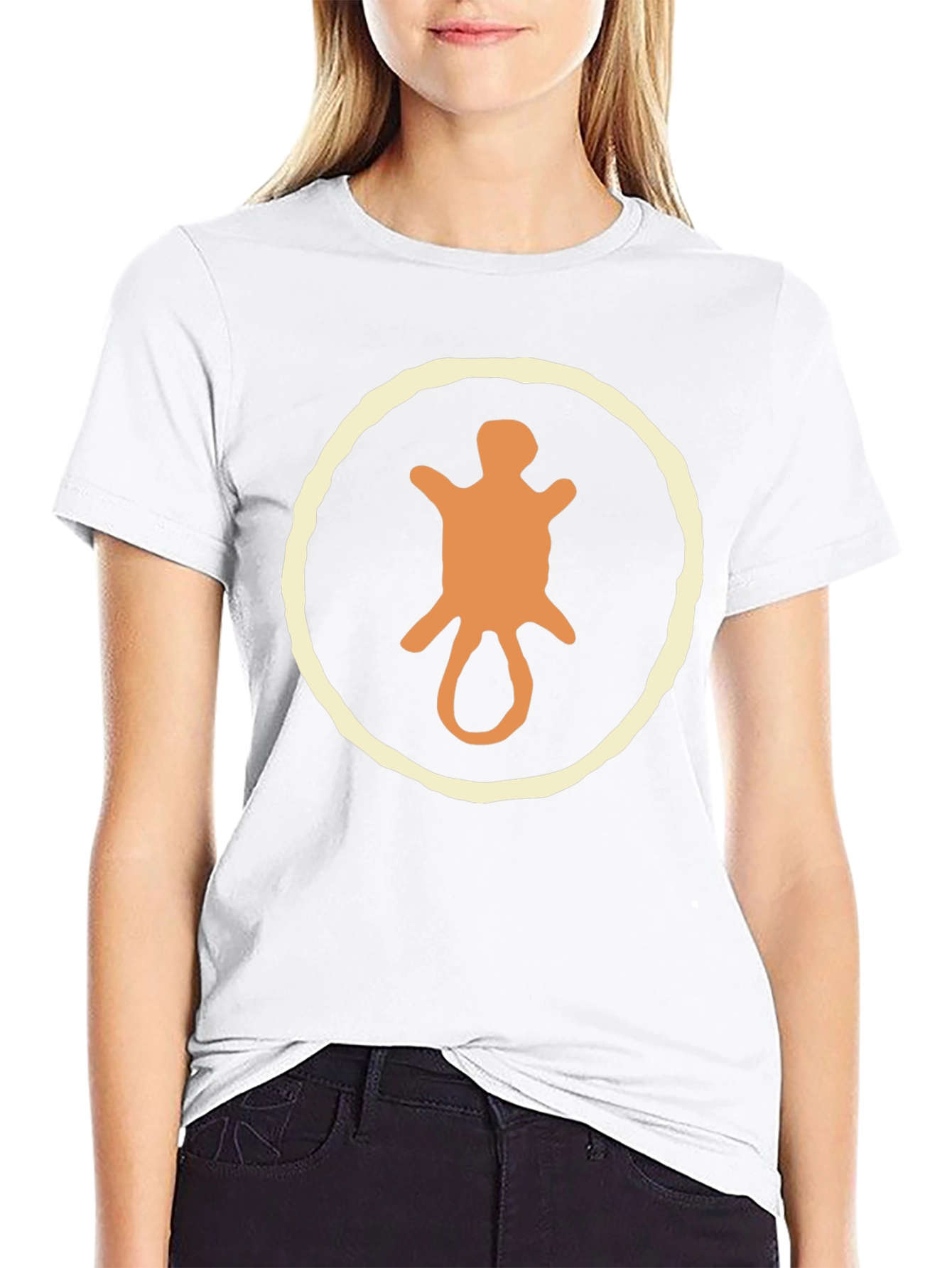Abstract Symbol Graphic Tee - Black Cotton