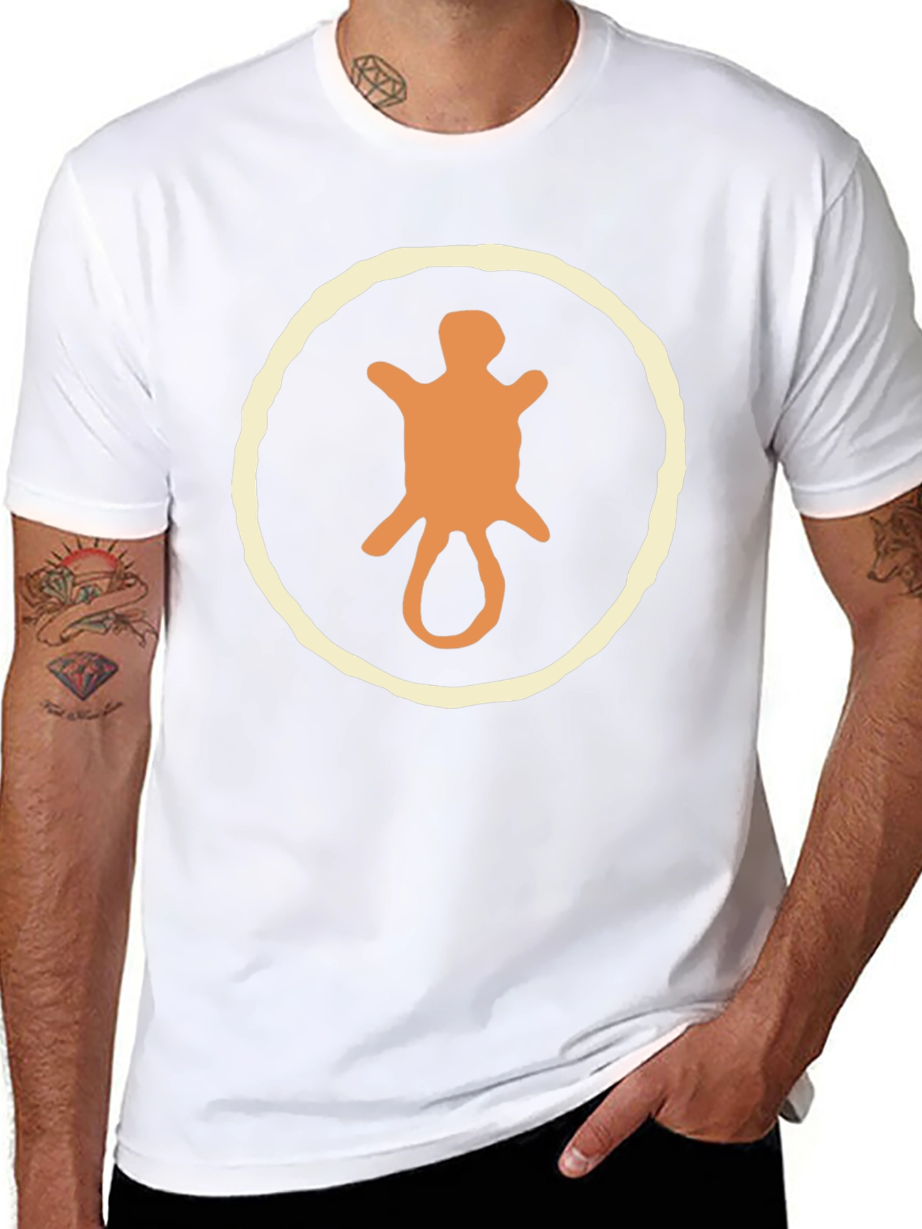 Abstract Symbol Graphic Tee - Black Cotton
