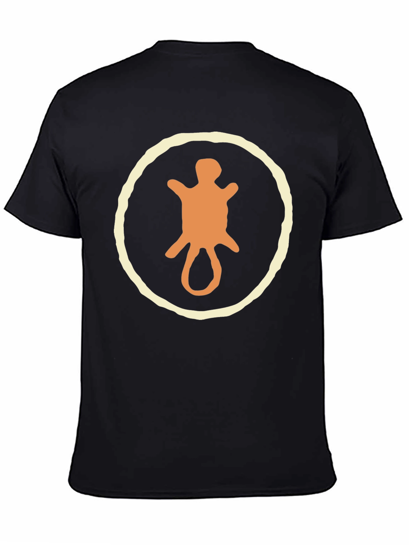 Abstract Symbol Graphic Tee - Black Cotton