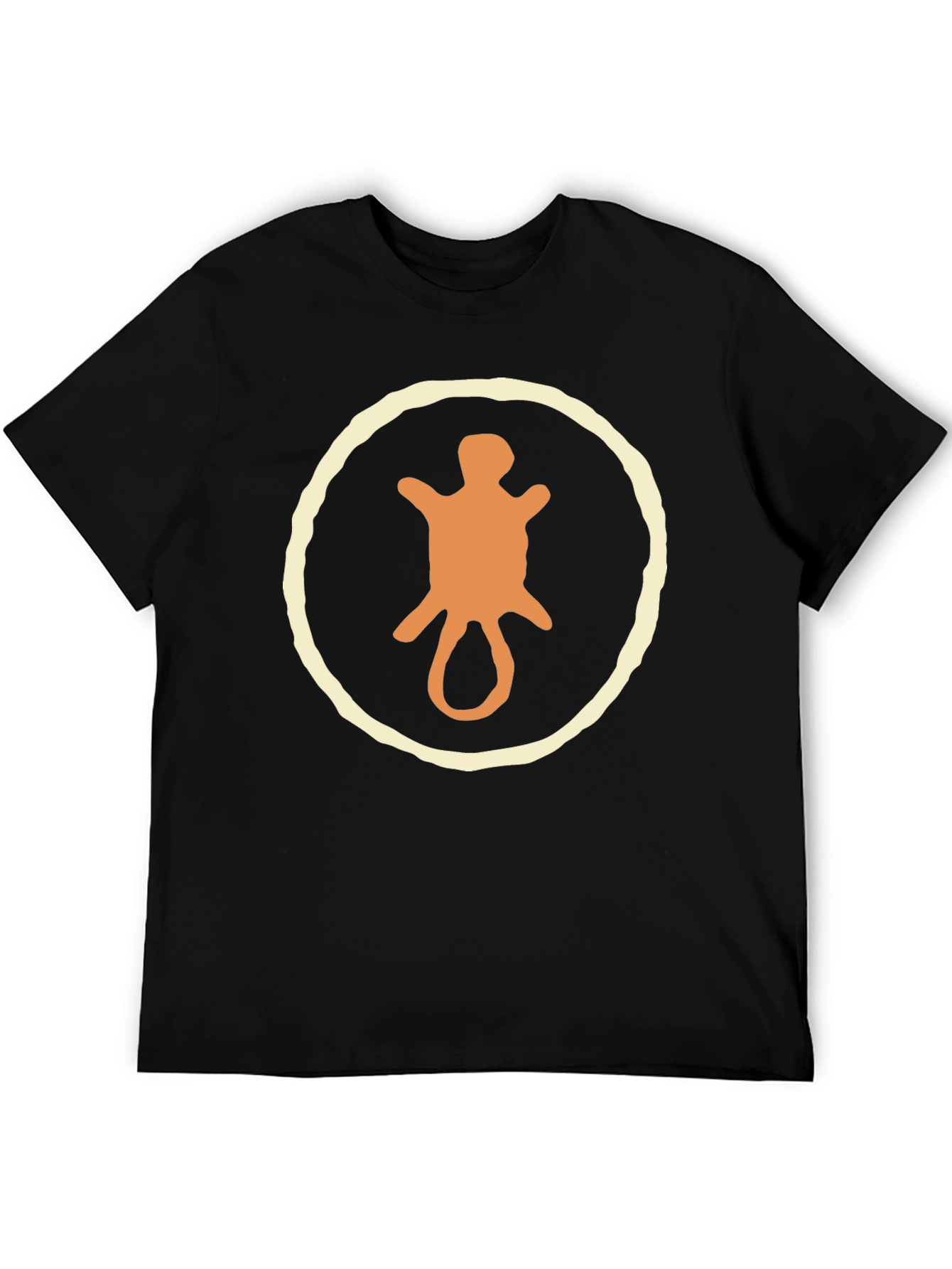 Abstract Symbol Graphic Tee - Black Cotton