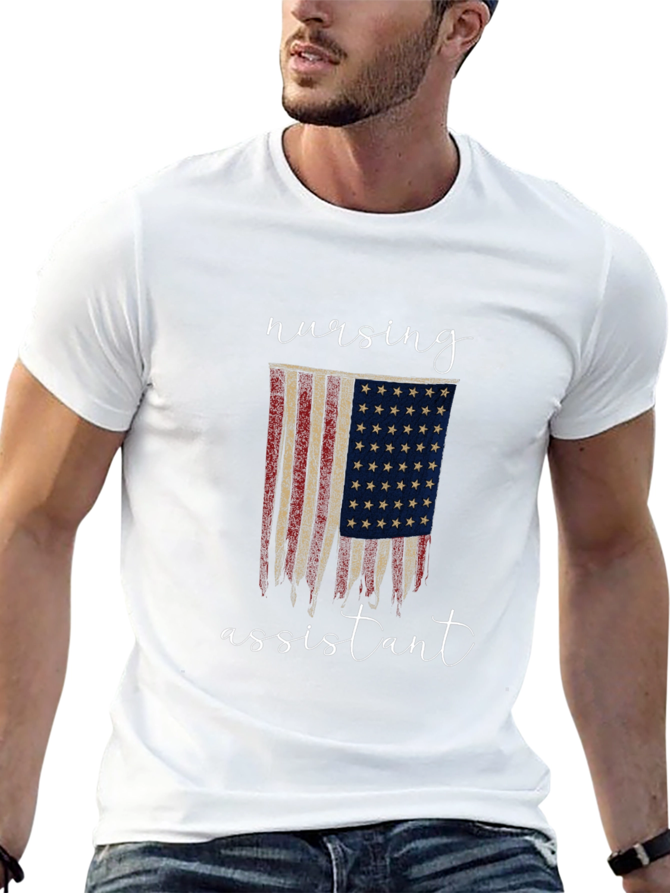 Nursing Assistant American Flag Graphic Tee