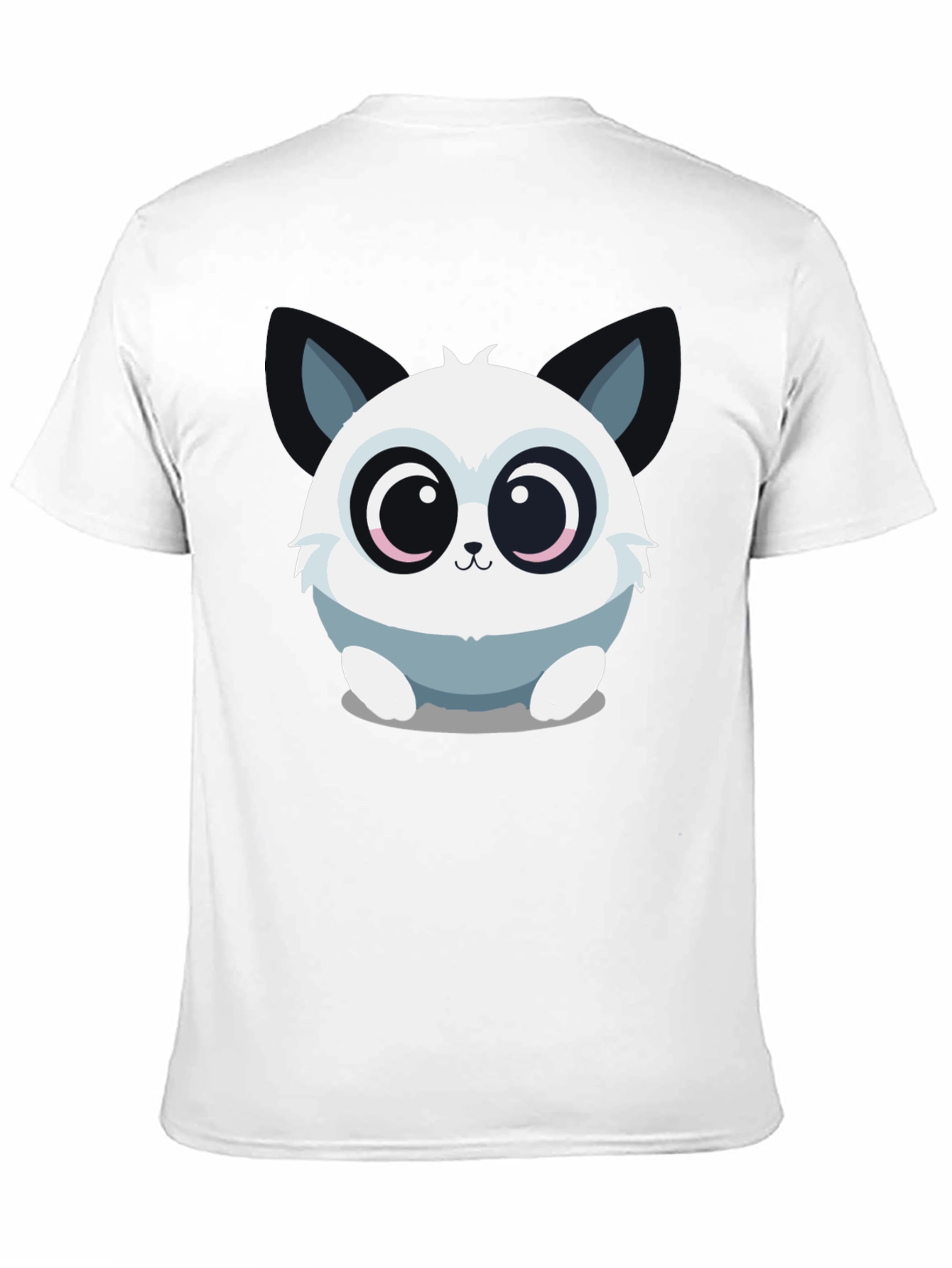Cute Cartoon Animal Graphic Black T-Shirt