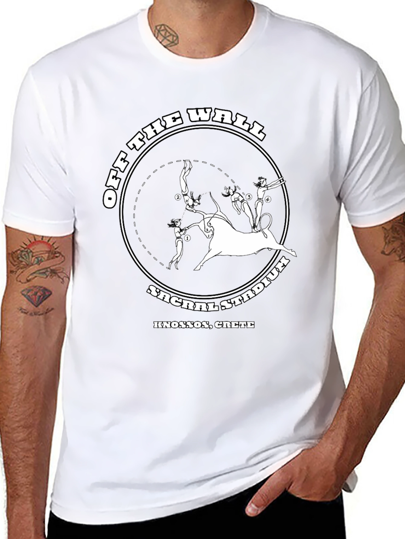 Off The Wall Sacral Stadium Bull Jump T-Shirt
