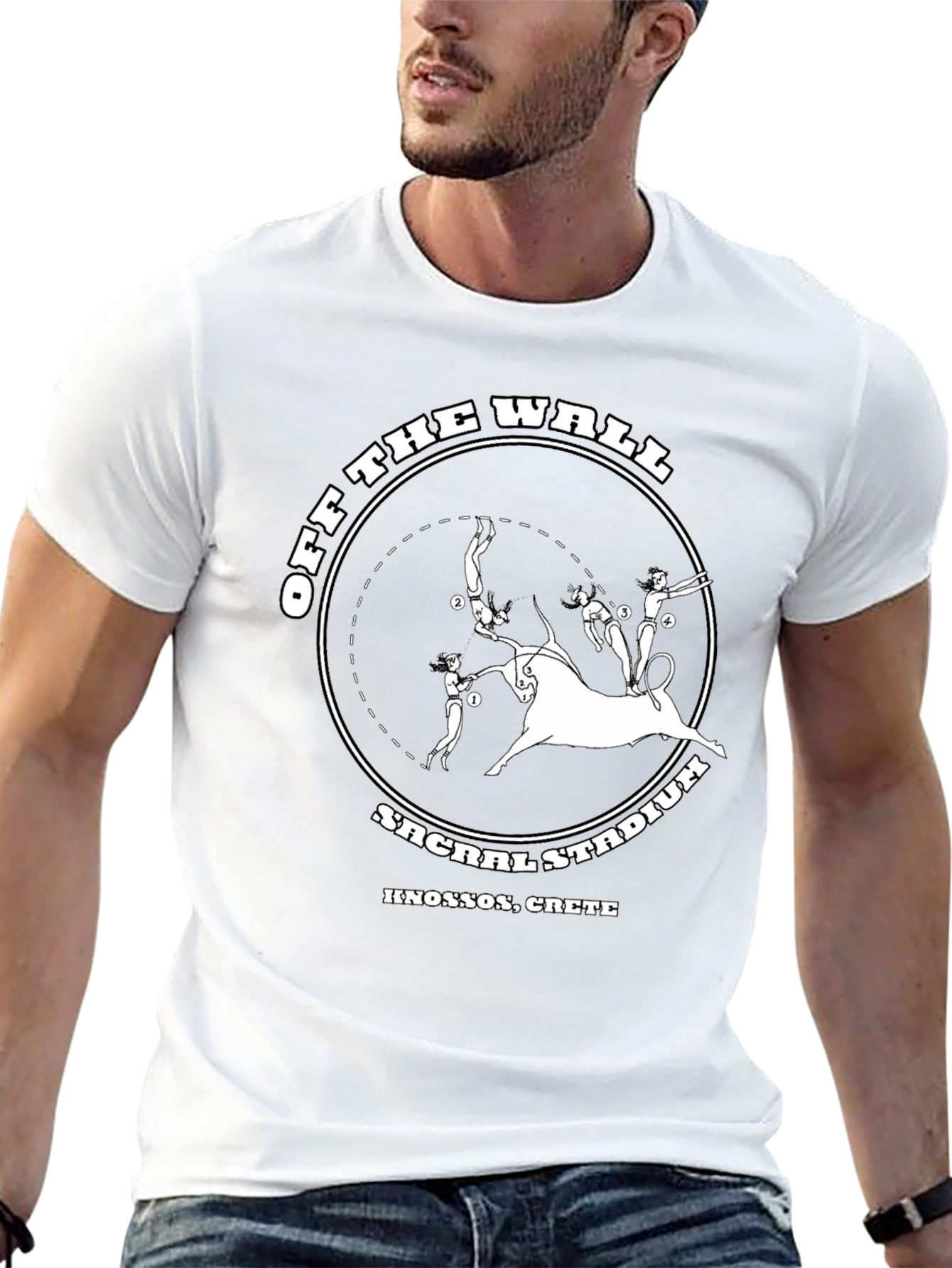 Off The Wall Sacral Stadium Bull Jump T-Shirt