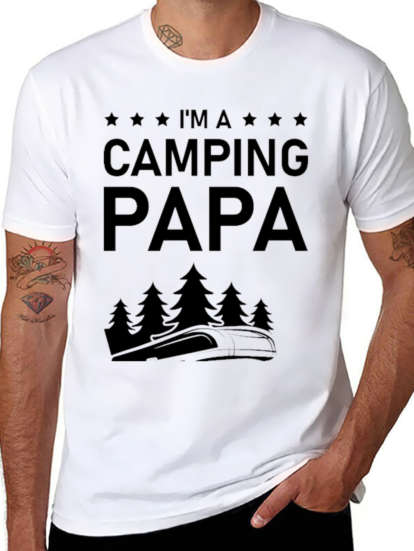 Camping Papa T-Shirt - Outdoor Adventure Dad Tee