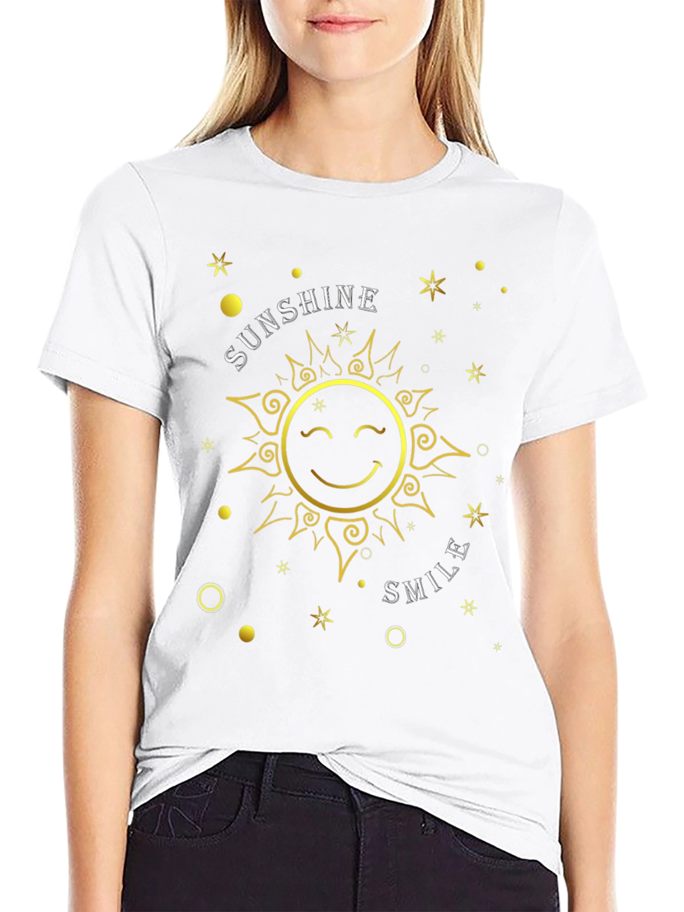 Sunshine Smile Graphic Tee - Positive Vibes Shirt