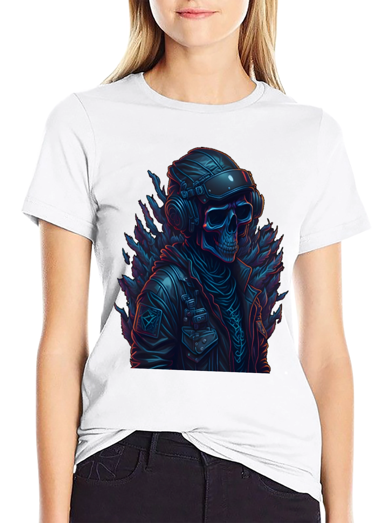 Skull Pilot Graphic Tee - Edgy Fashion